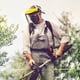 thumbnail image 5 of Gafas de seguridad de malla completa - Casco con protección facial, cinta ajustable para la cabeza, para silvicultura/agricultura/trabajo de la madera, evita cortes/arañazos, 5 of 7