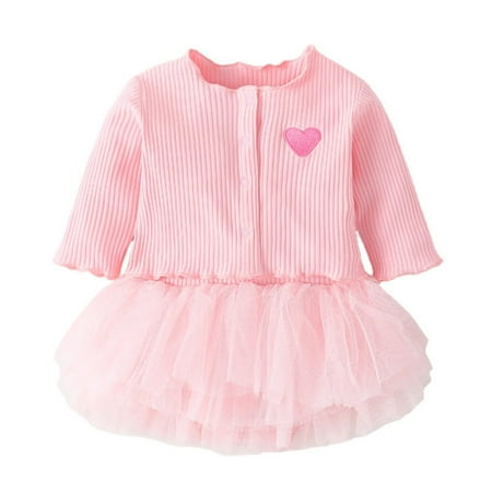

Zlekejiko Babys Girls Boys Knit Ribbed Solid Spring Winter Long Sleeve Cardigan Romper Dress Hat Clothes Set