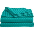 thumbnail image 2 of Striped Soft Sheet Set, Wrinkle Free Microfiber, Deep Pocket, Full, Teal, 2 of 3