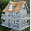 10.75" Blue and Brown New England Cottage Outdoor Garden Birdhouse