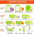 thumbnail image 2 of Vegetable Chopper, Pro Onion Chopper, 14 in 1Multifunctional Food Chopper, Kitchen Vegetable Slicer Dicer Cutter,Veggie Chopper With 8 Blades,Carrot and Garlic Chopper With Container(, 2 of 8