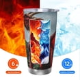 thumbnail image 5 of Fotbe Majestic Red Dragon Pattern 20 oz Tumbler Stainless Steel Vacuum Insulated Coffee Ice Cup Double Wall Travel Flask Leak-proof Coffee Cup-Without Straw, 5 of 8