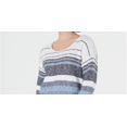 thumbnail image 2 of Style & Co Women's Striped Drop Shoulder Sweater Blue Size Petite S, 2 of 3