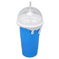 thumbnail image 3 of Taza para batidos congelados, reutilizable, a prueba de explosiones, de silicona suave, taza para apretar congelada, taza para hacer batidos con pajita de doble uso para bricolaje, azul, 3 of 5