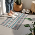 thumbnail image 4 of Blue and Pink Diamond Shaped Boho Pattern Door Rugs,Washable Non Slip Door Mats Indoor,Decorative Door Mats,Entry Mat Indoor for Entrance,Bedroom,Kitchen,Bathroom,16"x24", 4 of 6