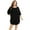 Black, variant on Miyanuby Womens Plus Size Nightgowns Sleepwear Soft Plus Size Sleep Shirt Short Sleeve Night Shirt Sleep Dress Crewneck Loungewear Oversized Night Gowns Asymmetrical Hem Lounge Dress, XL-4XL