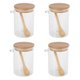 thumbnail image 2 of 4X Food Storage Glass Jar Clear Sealed Canister Container with Lid and Spoon for Loose Tea Salt Sugar Coffee Bean, 2 of 5