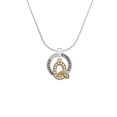 thumbnail image 2 of Delight Jewelry Goldtone Crystal Initial - Q - Gymnastics Ring Charm Necklace, 18", 2 of 4