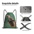 thumbnail image 4 of Xecao Squirrel Pattern Sports Drawstring Backpack - String Swim Gym Bag with Wet Proof Pocket for Women&Men-Medium, 4 of 6