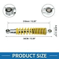 thumbnail image 4 of Amortiguador trasero de motocicleta ajustable de 310 mm para 50cc, 70cc, 90cc, 125cc, ATV, ciclomotores y bicicletas de tierra, metal amarillo, 1 par, 4 of 6