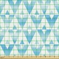 thumbnail image 2 of Ambesonne Modern Fabric by the Yard Upholstery, Geometric Shape Triangle, 1 Yard, Pale Blue, 2 of 5