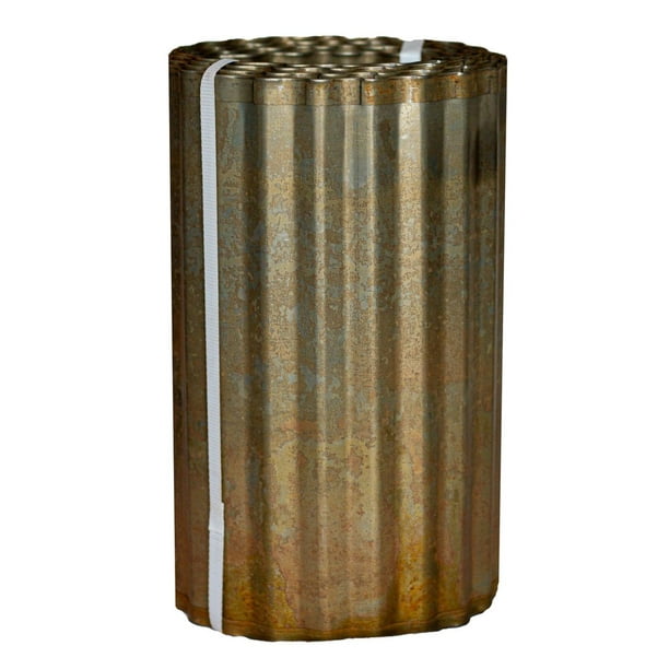 Corrugated Metal Garden Edging Rusted 12" Tall & 10' Long Dakota Tin