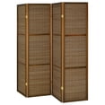 thumbnail image 4 of Rown 4 Panel Foldable Privacy Screen, Bamboo, Brown Pine Wood 70 Inch, 4 of 5