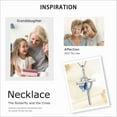 thumbnail image 6 of Grandma/Granddaughter Necklace Gifts for Women 925 Sterling Silver with Blue Butterfly Crystal Cross Necklace for women, 6 of 10
