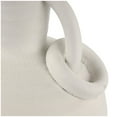 thumbnail image 4 of DecMode 13" Textured Cream Ceramic Vase with Ring Handles, 4 of 9