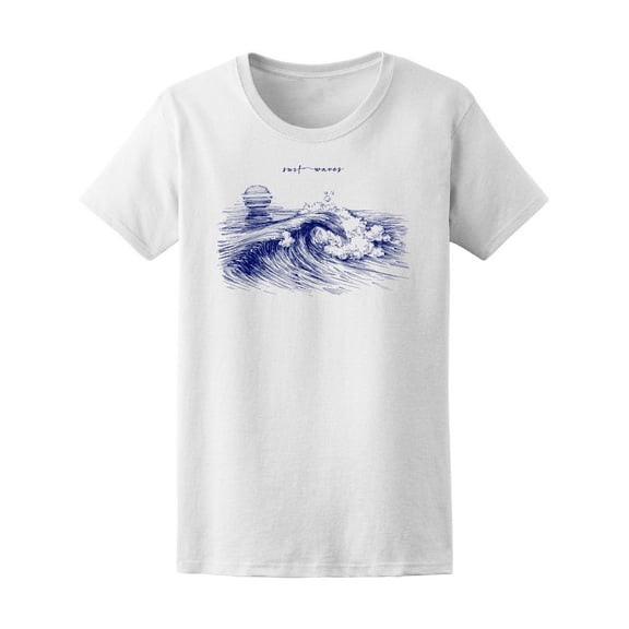 Surf Waves Vintage Sea Lovers T-Shirt Women -Image by Shutterstock, Female XX-Large