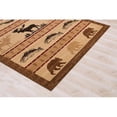 thumbnail image 5 of HR HANDCRAFT RUGS Rustic Lodge Area Rug with Geometric Designs  Nature-Inspired Cabin Decor Featuring Abstract Fish, Bear, Moose 4' x 5', 5 of 5