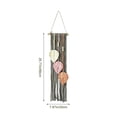 thumbnail image 2 of Macrame Wall Hanging 26.77x7.87 Inch Handwoven Cotton Rope Leaf Tapestry with Wooden Bead Fringe for Bedroom Headboard Living Room Boho Wall Decor, 2 of 6