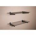 thumbnail image 1 of HyLoft 00651 45-Inch by 15-Inch Steel Wall Shelf for Garage Storage, Low-Profile Brackets, Hammertone, 2-Pack, 1 of 4