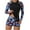 Black, variant on WREESH Womens Two Piece Swimsuit Rash Guard Swimsuits New Fashion Long Sleeve Split Swimsuit Casual Bikini Swimsuit Beach Bathing Suit Black