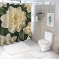thumbnail image 7 of JEUXUS Camellia Flower Durable and Washable Shower Curtain Multiple Sizes White, 7 of 7