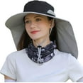 thumbnail image 2 of YooGuoGuo Women Large Brim Sun Hat with Neck Flap, Men Quick Dry Hiking Fishing Safari Hat UPF 50+, 2 of 8