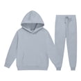 thumbnail image 5 of Mooqilaa Boys Athletic Outfit Sets Size 10-12, 2 Piece Fleece-lined Casual Long Sleeve Boys' Activewear Clothing Sets Gray, 5 of 6