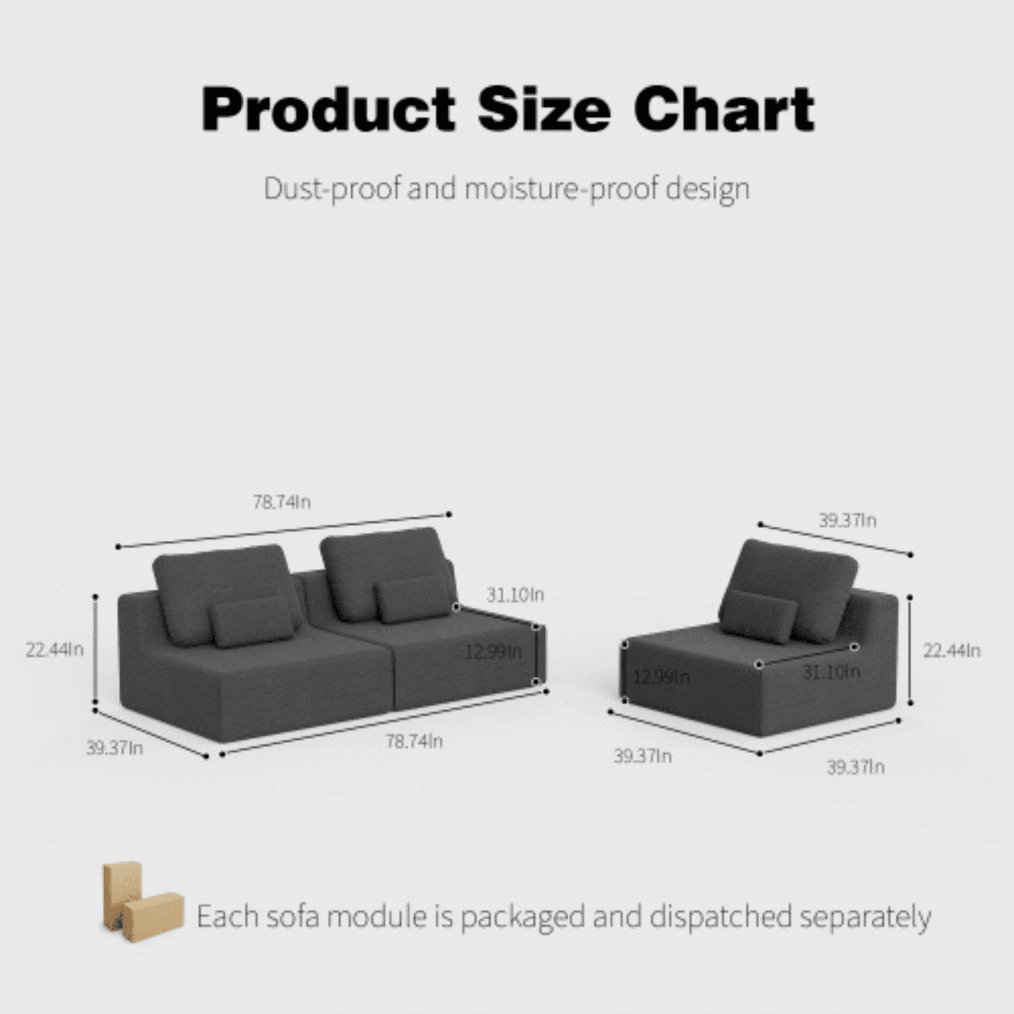 Homy Casa Oversized Boucle Modular Sectional Sofa, Luxury Foam-Filled Floor Couch