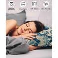 thumbnail image 4 of Vintage Blue Octopus Pillow Covers Queen Size 2 Pack, Summer Coastal Ocean Wave Soft Bed Throw Pillowcases Breathable Cooling Long Lumbar Body Pillow Sham Cover for Bed Sofa 20''x30'', 4 of 7