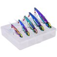 thumbnail image 1 of Señuelos metálicos DW559PP con acción realista para pesca en agua dulce y salada - Incluye 5 anzuelos de diferentes tamaños y pesos (5g a 20g) ideales para capturar lubina, atún, pez vela y más, 1 of 7