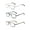 3PK-Silver, Black and Brown, variant on EYE ZOOM 3 Pairs Unisex Metal Frame Vintage Design Reading Glasses with Spring Hinge for Men and Women (Silver, Strength: +1.00)