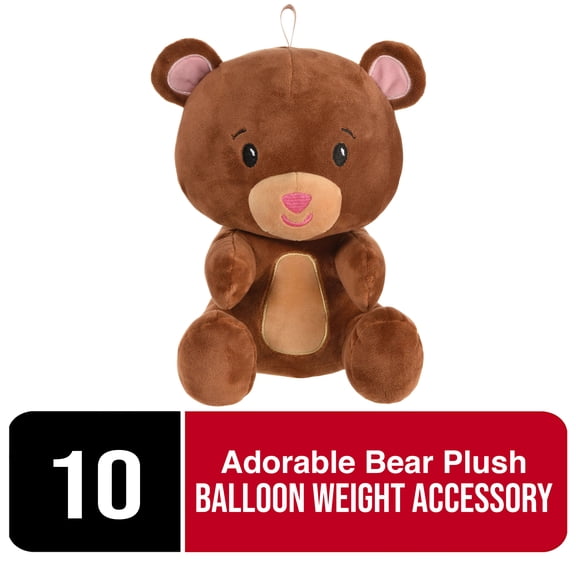 Amscan Adorable Bear Plush Balloon Weight Accessory – 10 Count