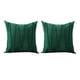 thumbnail image 2 of Funda de almohada decorativa de terciopelo a rayas de 2 piezas, fundas de cojín sólidas suaves para cama, sofá, coche, sala de estar, funda de almohada cuadrada (45*45cm) Zhivalor 2034648-3, 2 of 4