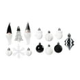 thumbnail image 3 of 32 Uds. de adornos navideños, adornos de bolas de Navidad, colgantes, decoraciones para árboles de Navidad para bodas, coronas, fiestas, decoración Blanco negro Macarena Bolas colgantes para fiestas, 3 of 8