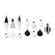 thumbnail image 3 of 32 Uds. de adornos navideños, adornos de bolas de Navidad, colgantes, decoraciones para árboles de Navidad para bodas, coronas, fiestas, decoración Blanco negro Macarena Bolas colgantes para fiestas, 3 of 8