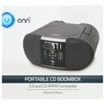 onn. CD Player Boombox, Black, OND19AAA02