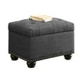 thumbnail image 3 of Convenience Concepts Designs4Comfort 5th Avenue Storage Ottoman, Dark Charcoal Gray Fabric, 3 of 8
