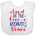 thumbnail image 3 of Inktastic Memorial Day Land of the Free Because of the Brave Boys or Girls Baby Bib, 3 of 4