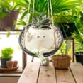 thumbnail image 4 of LINFANG Swing Planter Pot Smile Face Swing Flowers Pot Cute Hanging Swing Planter Resin Swing Plant Pot for Indoor Outdoor Resin Hanging Planter Pots for Succulents Pearls 14.3 × 13.5 × 10.8cm, 4 of 9