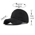 thumbnail image 2 of WMNTST Unisex Baseball Caps Ripped Distressed Curved Brim Caps Casual Adjustable Outdoor Daily Dad Hat, 2 of 2