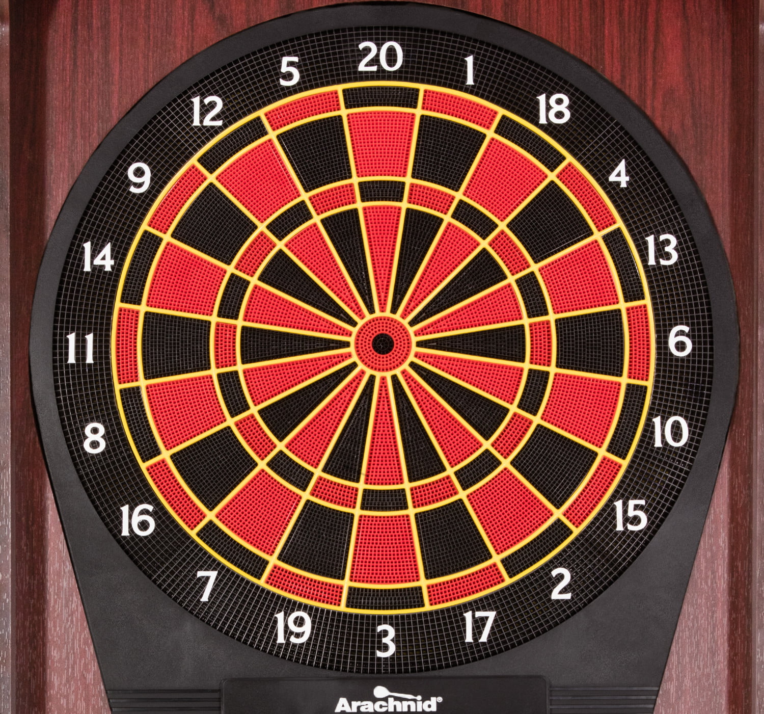 Arachnid Cricket Pro 800 Standing Electronic Dartboard Cabinet with Cherry  Finish, Regulation 15.5 In. Target Area, 8-Player Score Display and 39 