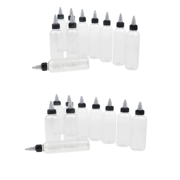 Botellas de pintura con punta shamjiam Aplicador de tapa giratoria de plástico vacías