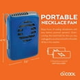 thumbnail image 6 of O2COOL 3.5 inch Deluxe Personal Battery Powered Necklace Fan for Cooling (2 Pack) - Dark Blue, 6 of 6