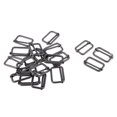 thumbnail image 3 of 20 Piezas Hebilla de Cinturón Sola Punta Hebillas Correas de Monedero Accesorios de Bricolaje 18x10mm , Negro, Estilo 1- 20pcs Yinane Hebilla deslizante rectangular, 3 of 8