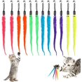 thumbnail image 1 of 12 Uds. De gusano de cola de piel de repuesto para gatos con campana, juguetes interactivos de caza para gatos, accesorios de repuesto para varita para gatitos Rojo Verde Cocina, Decoración y Otros, 1 of 5