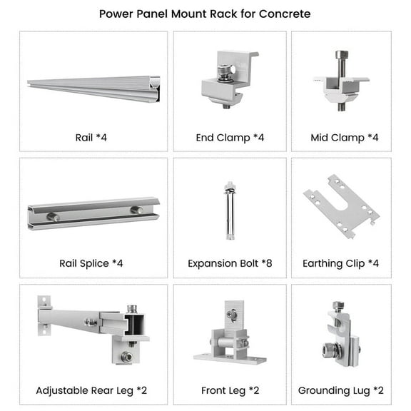 Nature's Generator Solar Panel Mount For Concrete Roof
