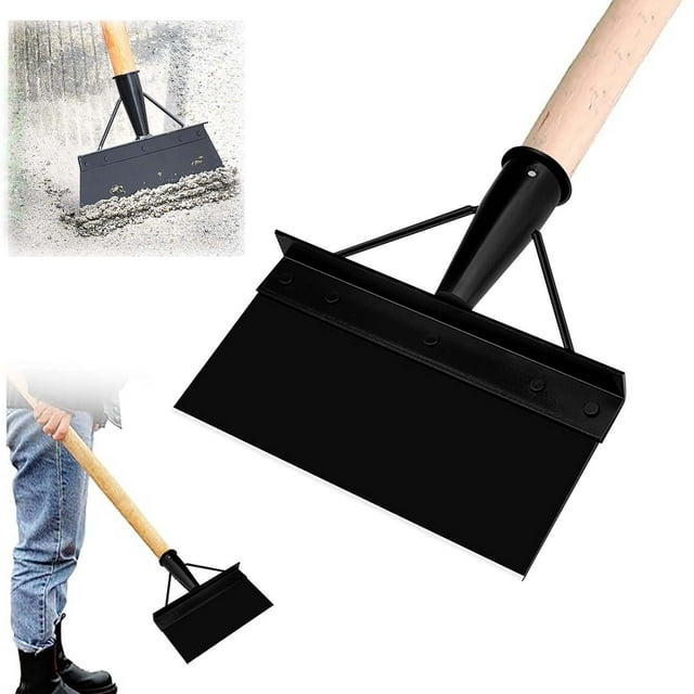 Xihbxyly Pala de Limpieza para Exteriores, Pala Plana de Acero Resistente, Herramienta para Quitar Adhesivos Difíciles, Pala para Limpiar Musgo de Jardín, Eliminación de Maleza y Hielo, Uso Doméstico