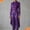 Purple, variant on Unisex Adult Ringmaster Showman Steampunk Magician Costume Sequined Tailcoat Jacket with Chain Details for Circus Carnival Party Stage Fancy Dress Garments