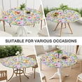 thumbnail image 7 of Pioneer Flower Floral Print Pattern Round Fitted Tablecloth with Elastic Edge,Dining Table Cover Waterproof,Outdoor Round Tablecloth for Camping,Dining,Indoor and Outdoor, 7 of 7