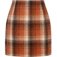 thumbnail image 1 of Jupe Mini à Carreaux pour Femmes Taille Haute Ligne A Jupe Crayon Automne, 1 of 6
